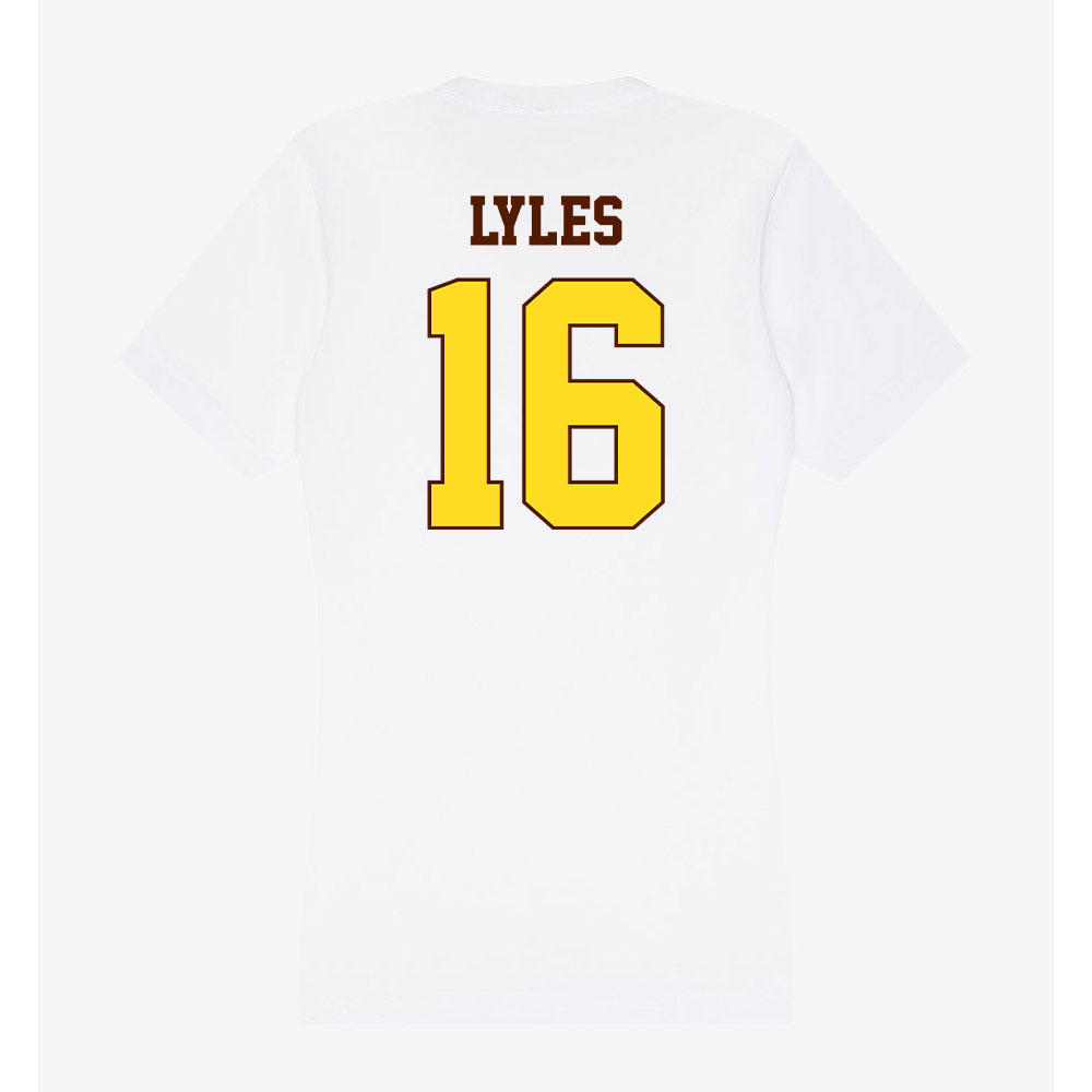 Western Michigan - NCAA Football : Jaden Lyles - Women's V-Neck T-Shirt-1