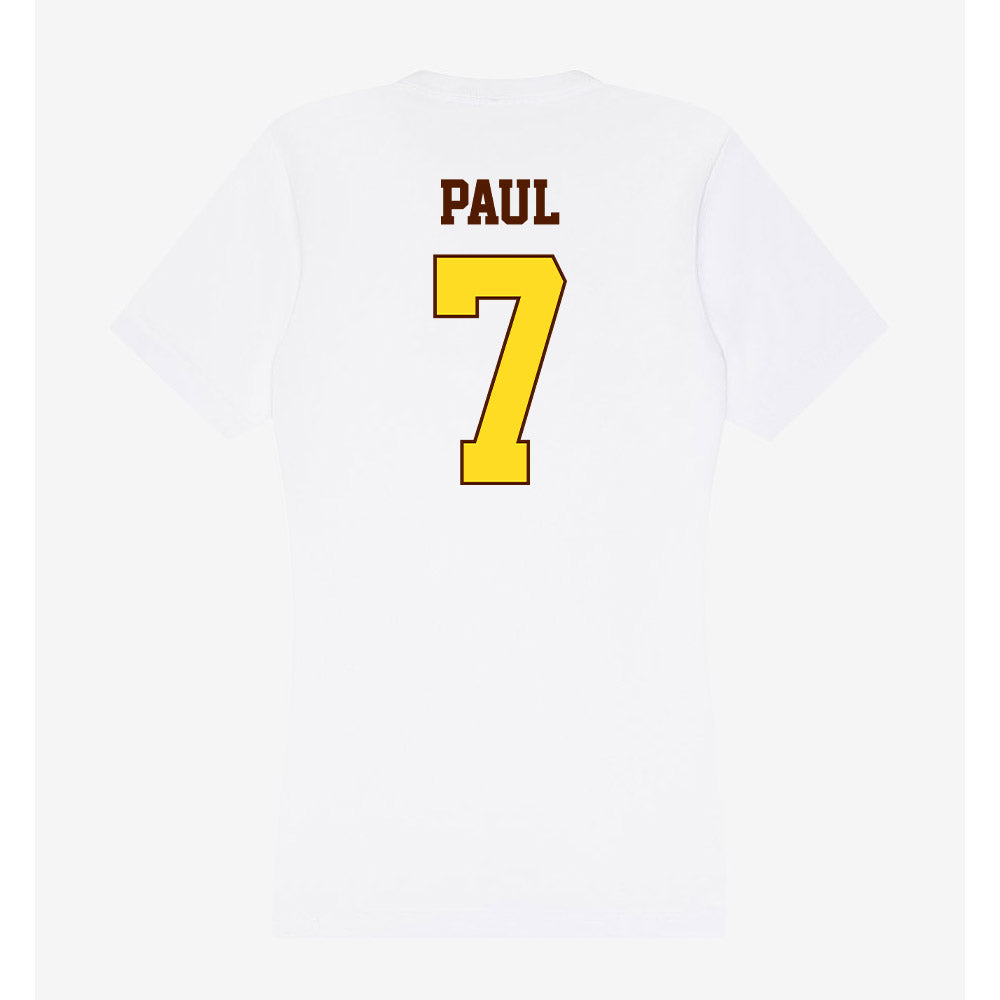 Western Michigan - NCAA Football : Isaiah Paul - Women's V-Neck T-Shirt-1