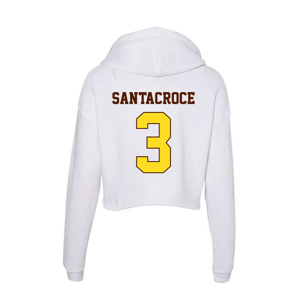 Western Michigan - NCAA Men's Soccer : Giuseppe Santacroce - Women's Crop Fleece Hoodie-1