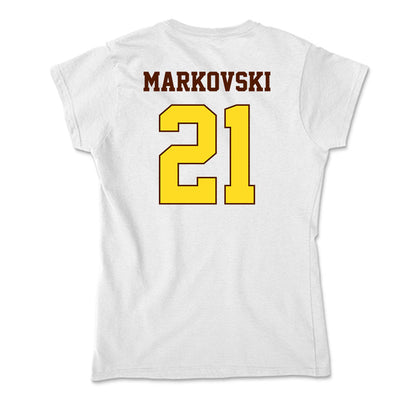 Western Michigan - NCAA Men's Soccer : Alek Markovski - Soft Style Women’s T-Shirt-1