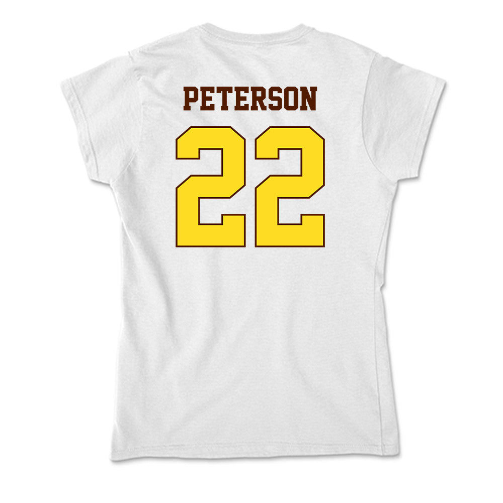 Western Michigan - NCAA Men's Basketball : Declan Peterson - Soft Style Women’s T-Shirt-1