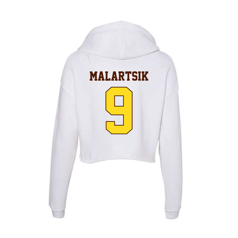 Western Michigan - NCAA Softball : Megan Malartsik - Women's Crop Fleece Hoodie-1