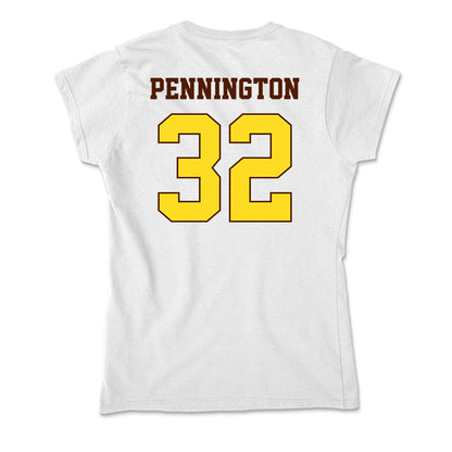 Western Michigan - NCAA Football : Derek Pennington - Soft Style Women’s T-Shirt-1