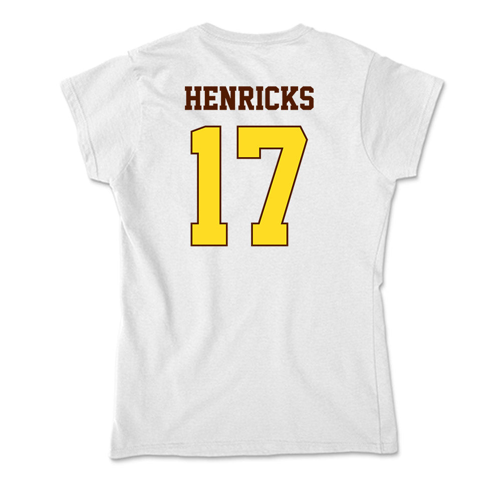 Western Michigan - NCAA Men's Ice Hockey : Ty Henricks - Soft Style Women’s T-Shirt-1