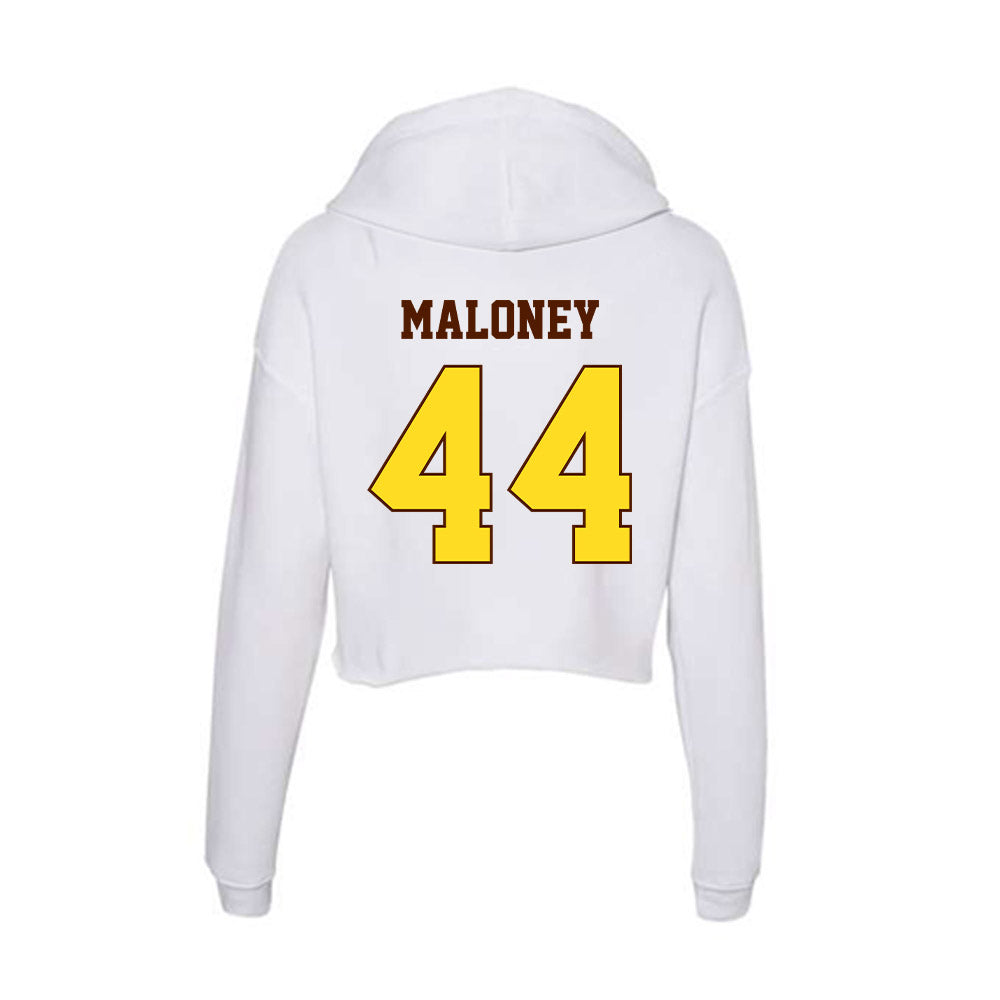 Western Michigan - NCAA Baseball : Matt Maloney - Women's Crop Fleece Hoodie-1