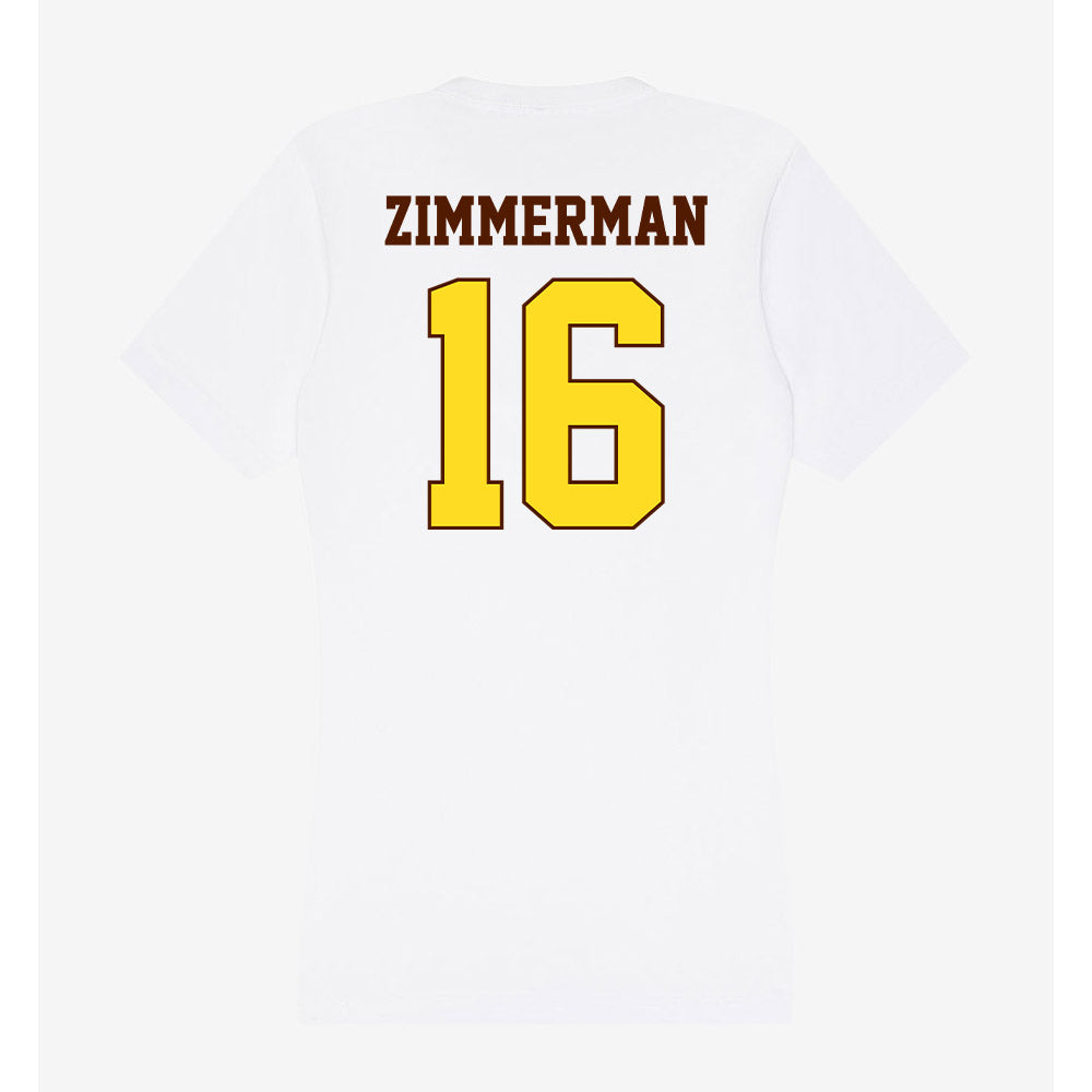 Western Michigan - NCAA Women's Volleyball : Briawna Zimmerman - Women's V-Neck T-Shirt-1