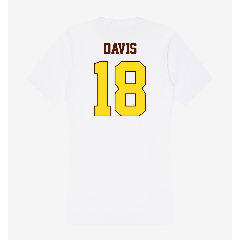 Western Michigan - NCAA Football : Micah Davis - Women's V-Neck T-Shirt-1