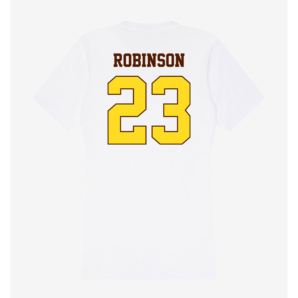 Western Michigan - NCAA Football : Larry Robinson - Women's V-Neck T-Shirt-1