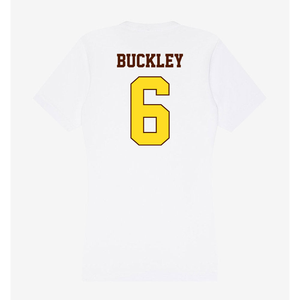 Western Michigan - NCAA Football : Jalen Buckley - Women's V-Neck T-Shirt-1