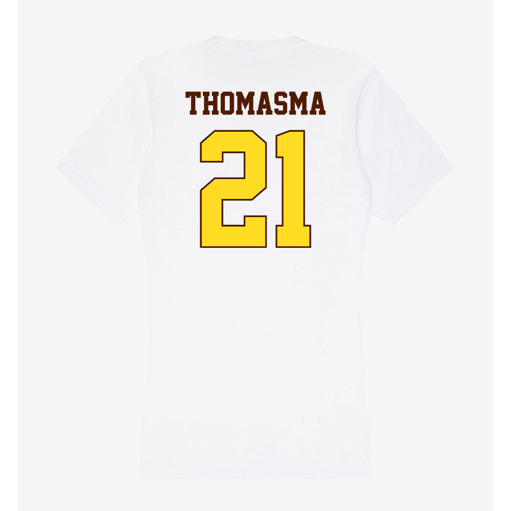 Western Michigan - NCAA Women's Soccer : Heidi Thomasma - Women's V-Neck T-Shirt-1