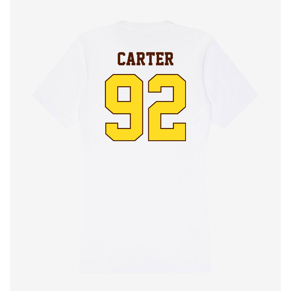 Western Michigan - NCAA Football : Gian Carter - Women's V-Neck T-Shirt-1