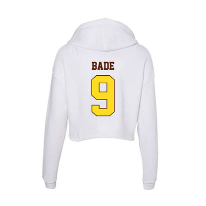 Western Michigan - NCAA Men's Ice Hockey : Zach Bade - Women's Crop Fleece Hoodie-1
