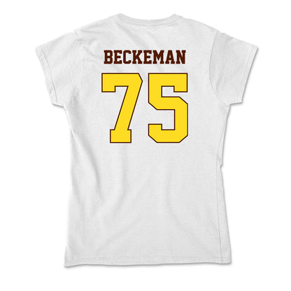Western Michigan - NCAA Football : Spencer Beckeman - Soft Style Women’s T-Shirt-1