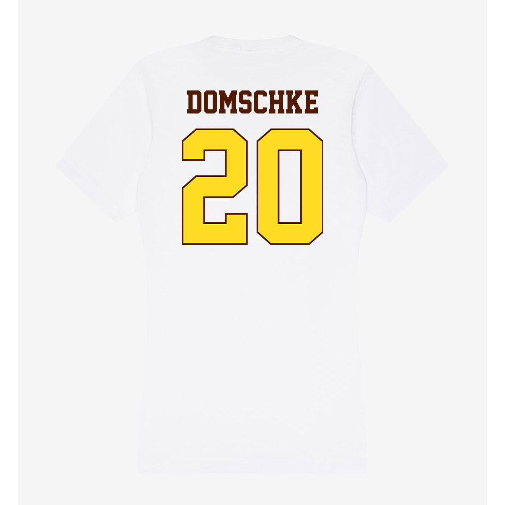 Western Michigan - NCAA Football : Palmer Domschke - Women's V-Neck T-Shirt-1