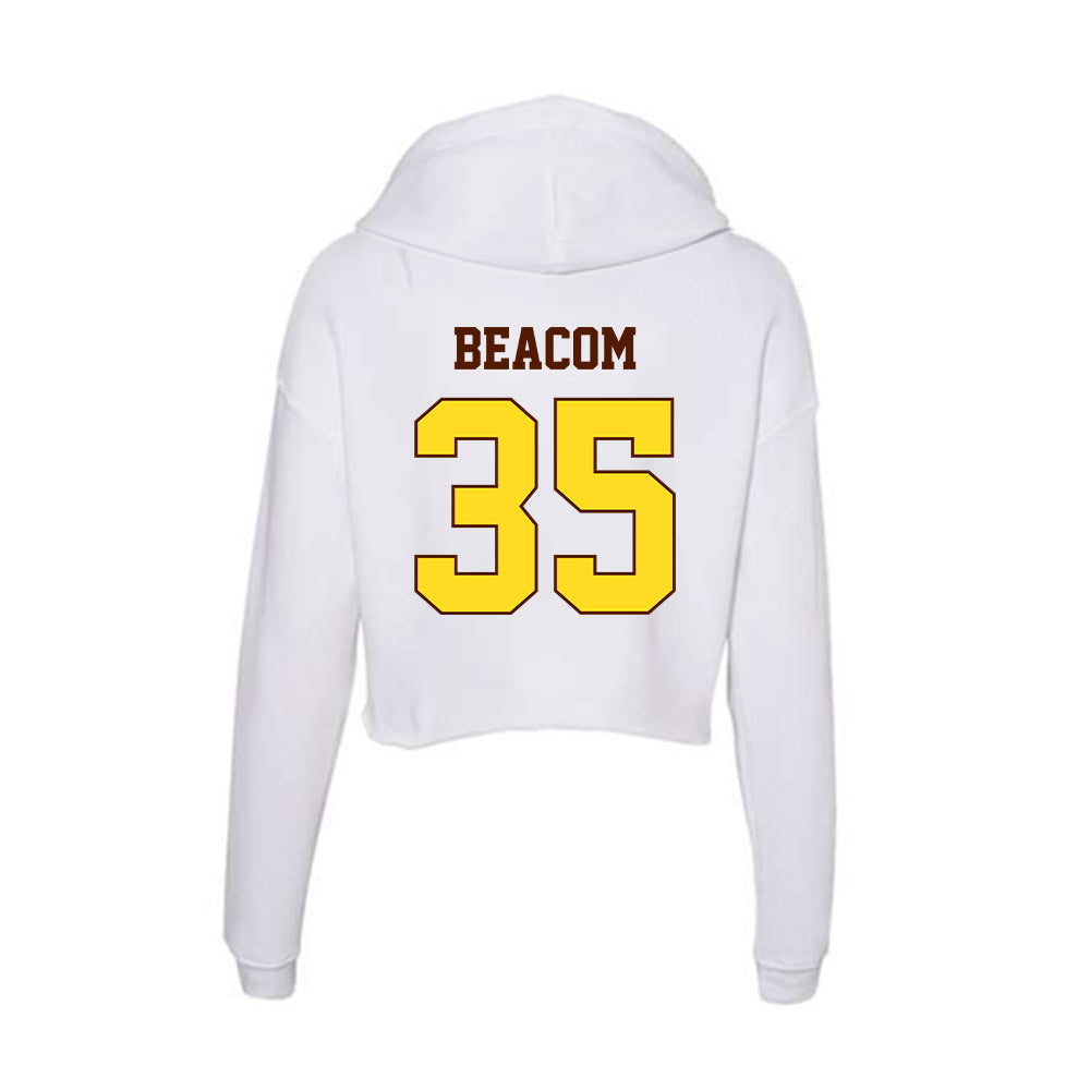 Western Michigan - NCAA Football : Anthony Beacom - Women's Crop Fleece Hoodie-1