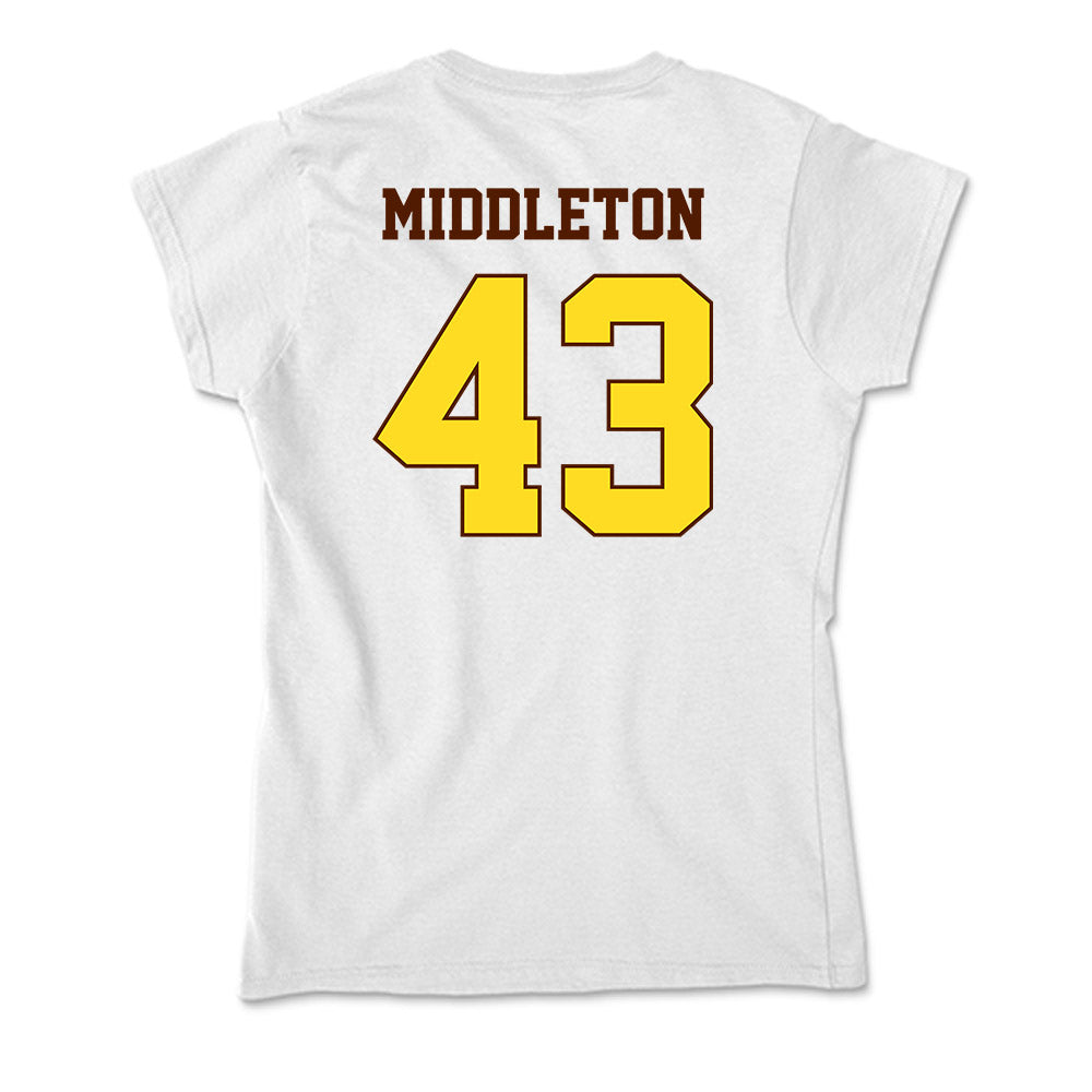 Western Michigan - NCAA Baseball : Cooper Middleton - Soft Style Women’s T-Shirt-1