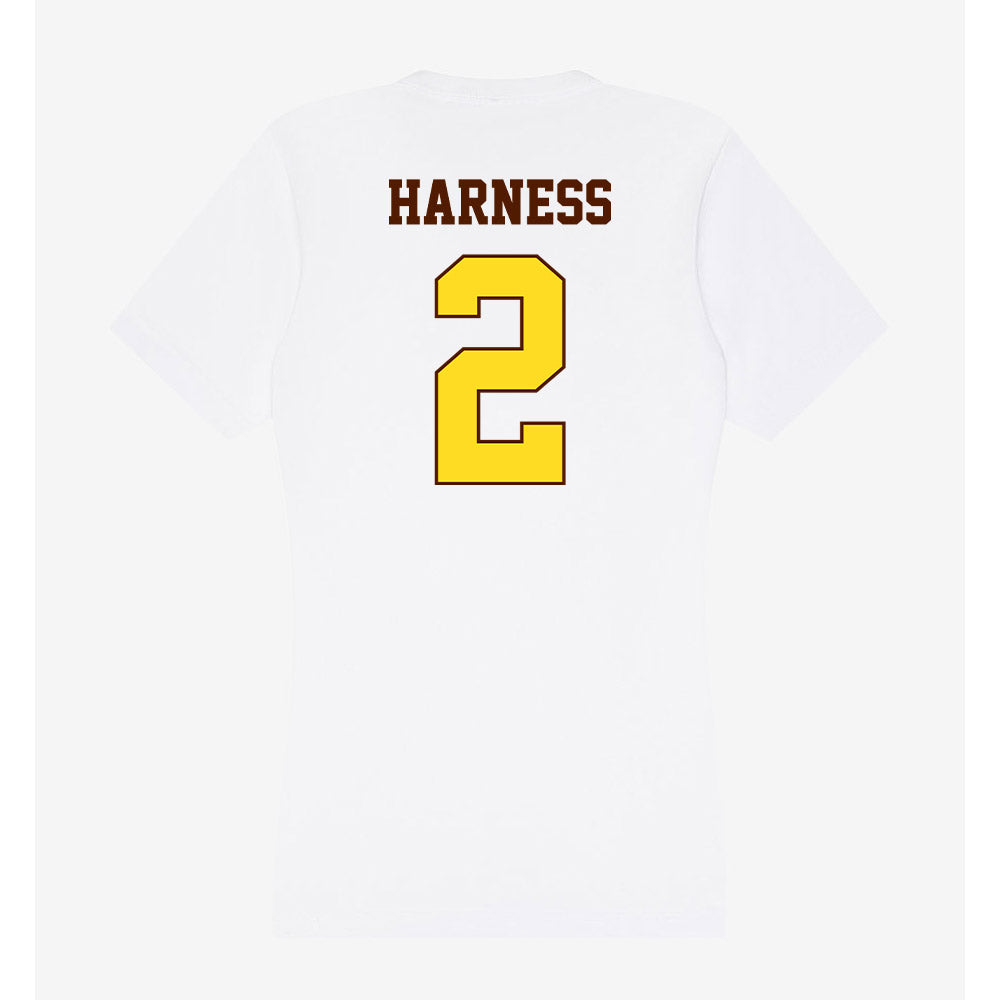 Western Michigan - NCAA Women's Basketball : Alli Harness - Women's V-Neck T-Shirt-1