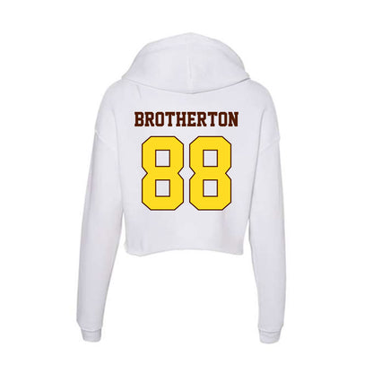 Western Michigan - NCAA Football : Ryan Brotherton - Women's Crop Fleece Hoodie-1