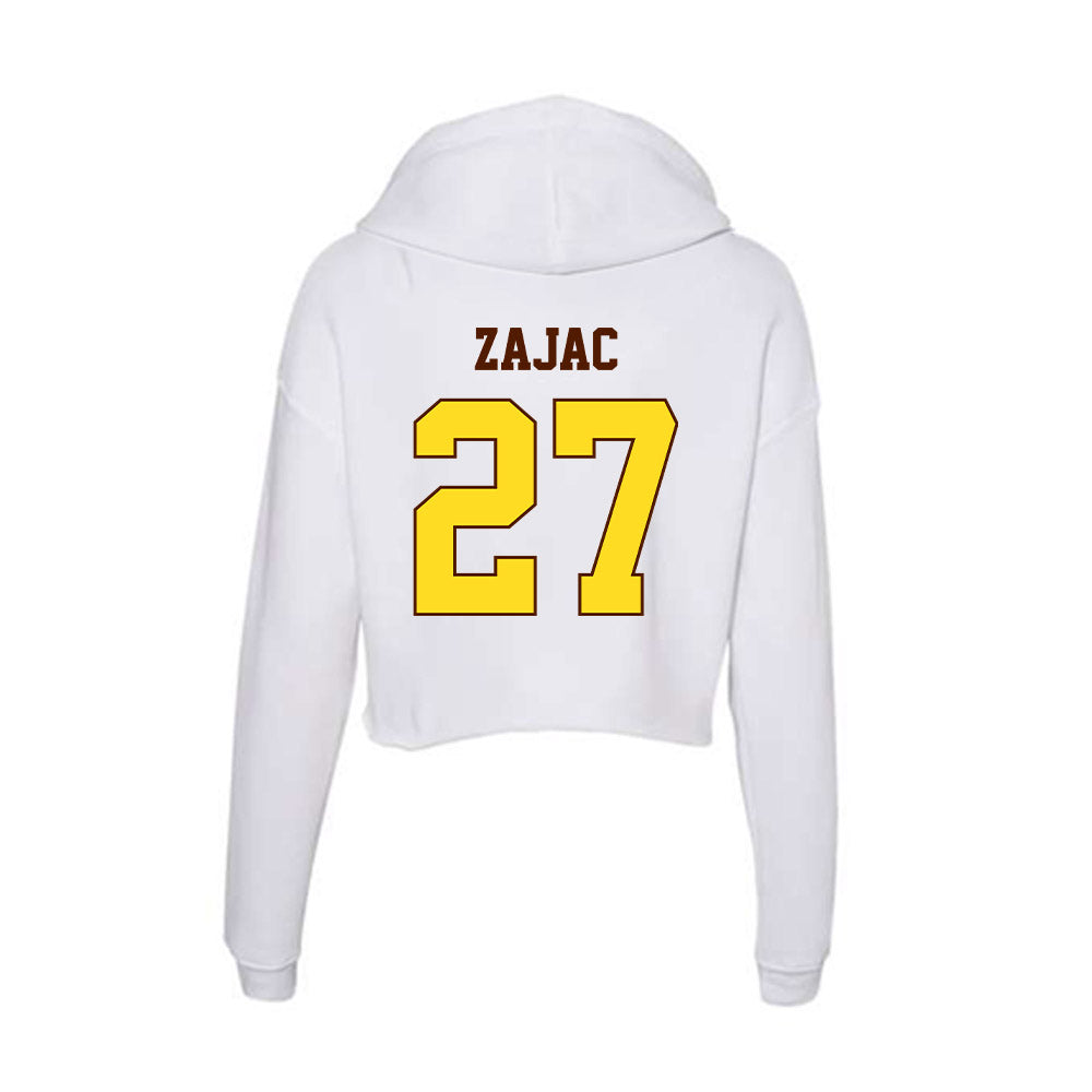 Western Michigan - NCAA Baseball : Nolan Zajac - Women's Crop Fleece Hoodie-1