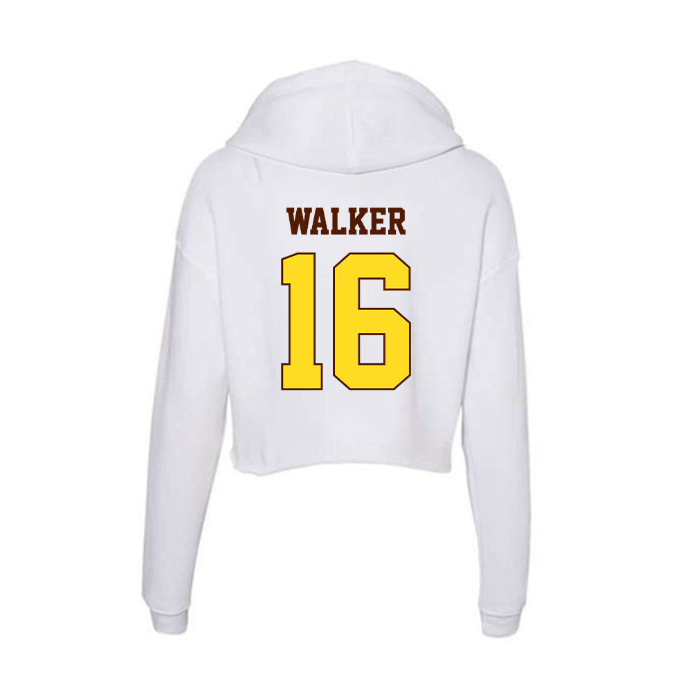 Western Michigan - NCAA Softball : Grace Walker - Women's Crop Fleece Hoodie-1