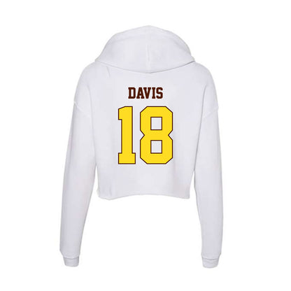 Western Michigan - NCAA Football : Micah Davis - Women's Crop Fleece Hoodie-1