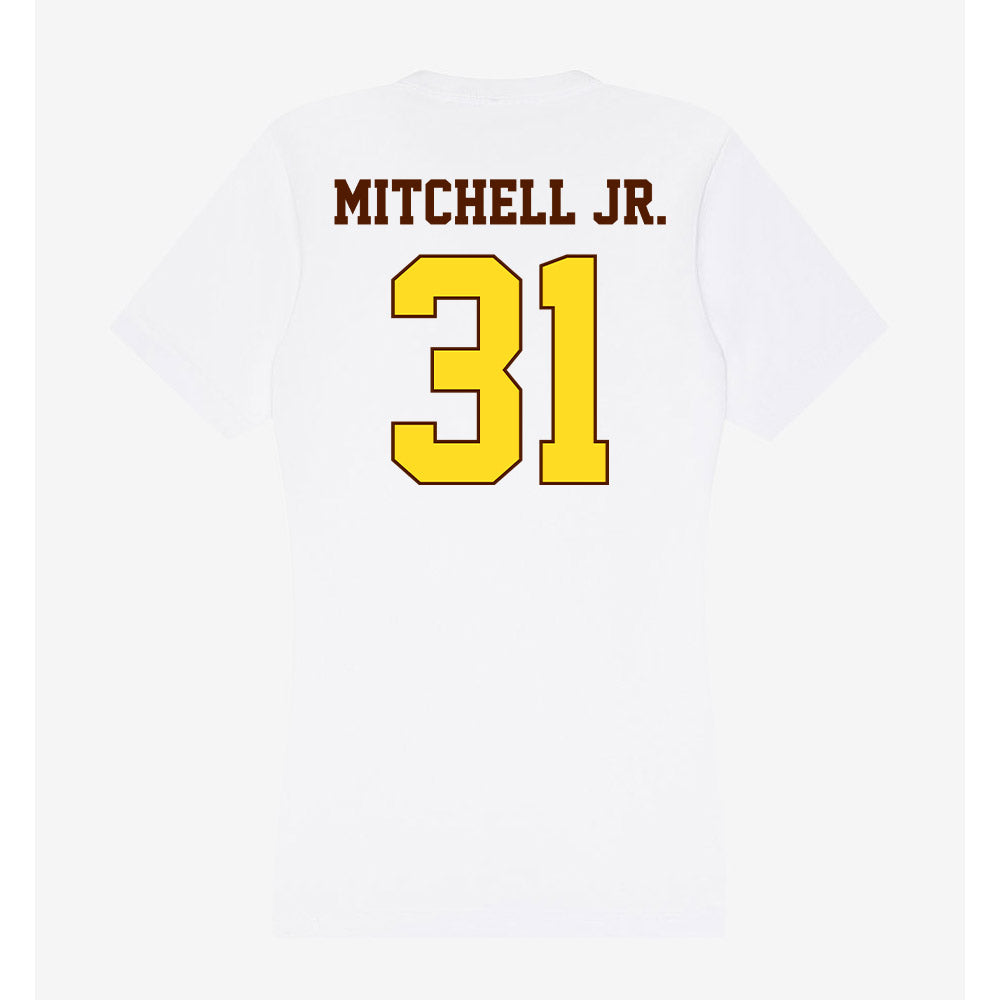 Western Michigan - NCAA Football : Carlos Mitchell Jr. - Women's V-Neck T-Shirt-1