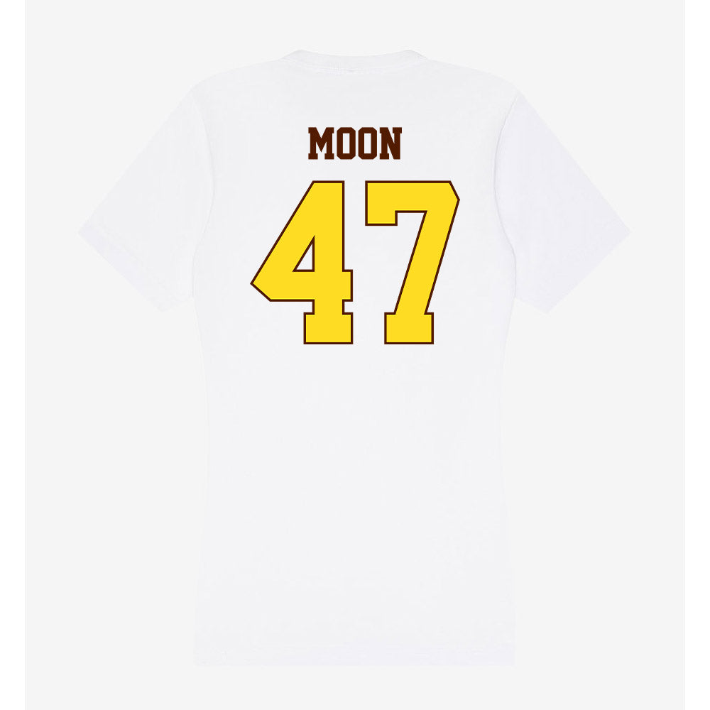 Western Michigan - NCAA Football : Domanick Moon - Women's V-Neck T-Shirt-1