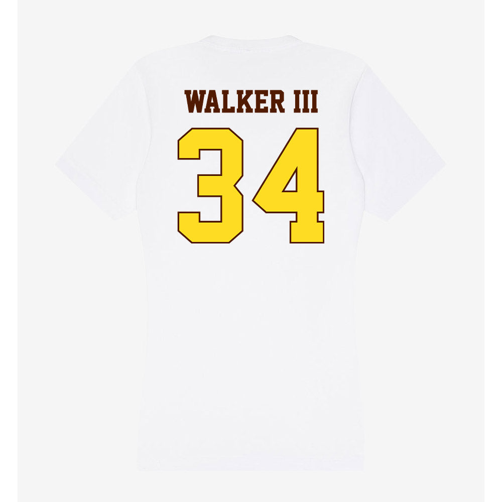 Western Michigan - NCAA Football : Versie Walker III - Women's V-Neck T-Shirt-1