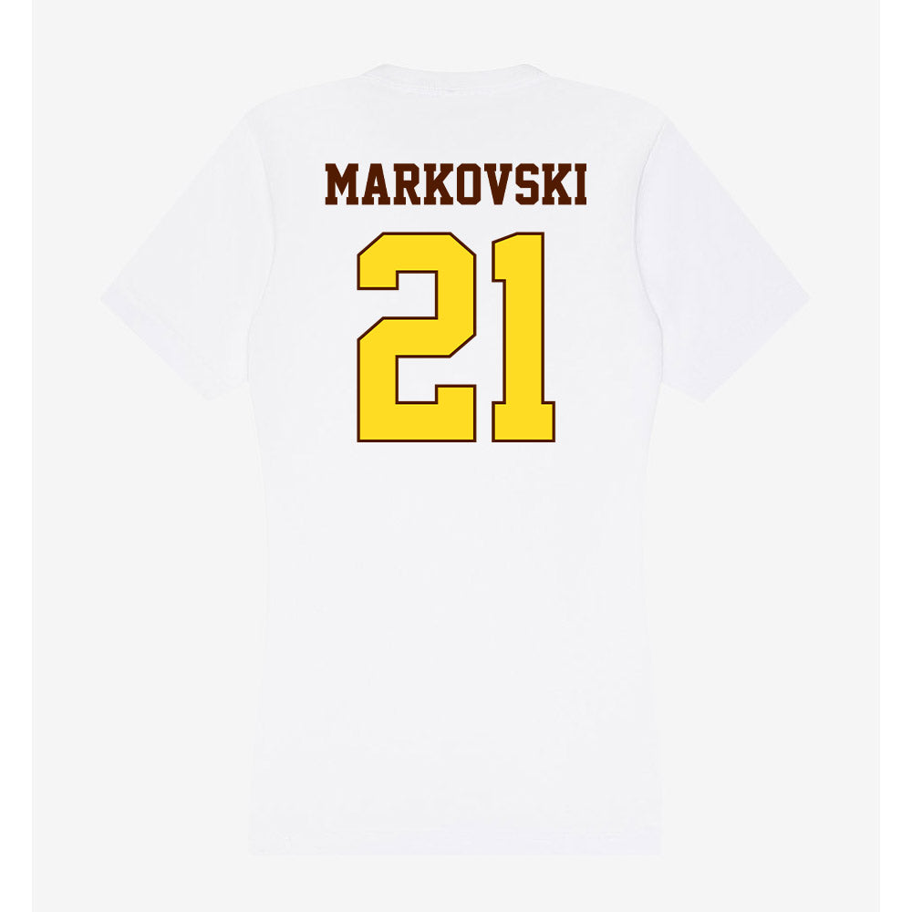 Western Michigan - NCAA Men's Soccer : Alek Markovski - Women's V-Neck T-Shirt-1