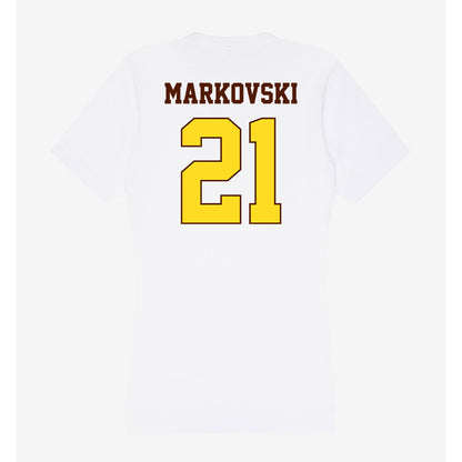 Western Michigan - NCAA Men's Soccer : Alek Markovski - Women's V-Neck T-Shirt-1