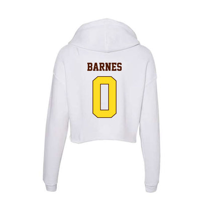 Western Michigan - NCAA Men's Basketball : Sharod Barnes - Women's Crop Fleece Hoodie-1