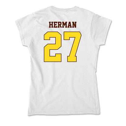 Western Michigan - NCAA Softball : Hannah Herman - Soft Style Women’s T-Shirt-1