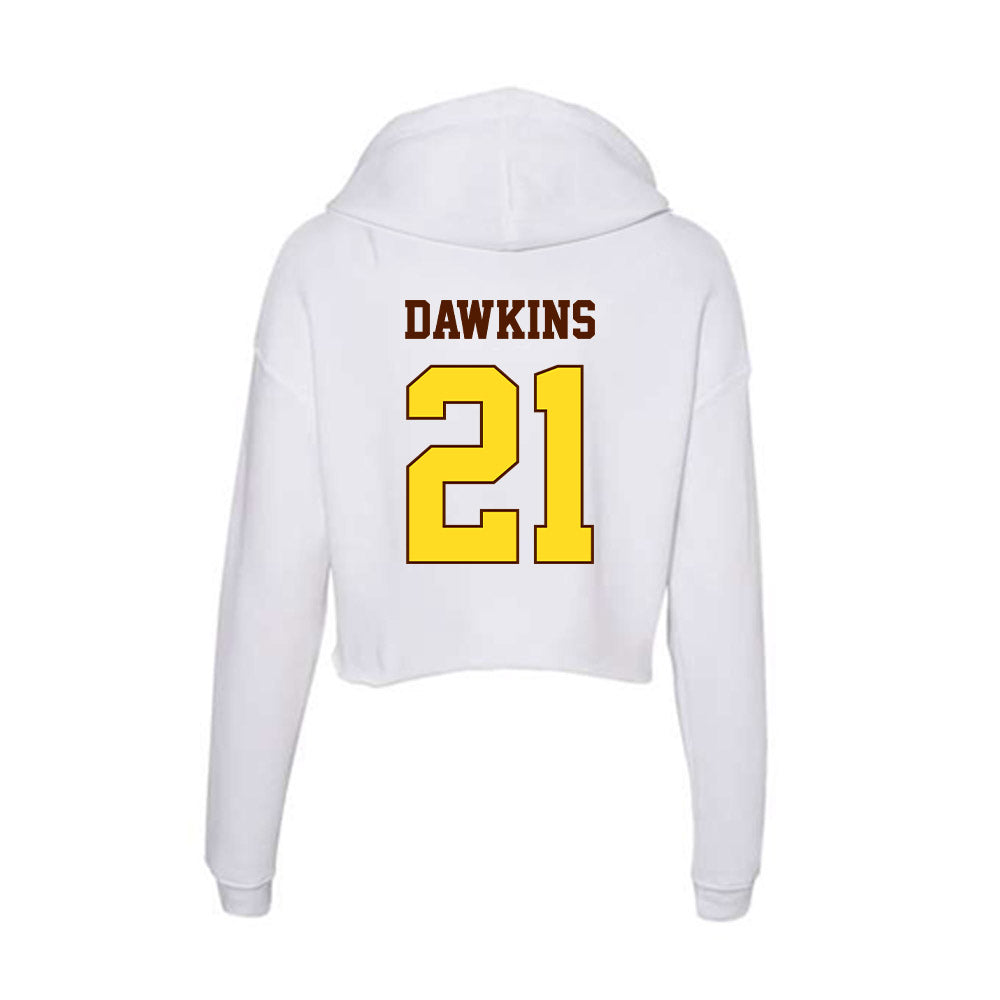 Western Michigan - NCAA Football : Chase Dawkins - Women's Crop Fleece Hoodie-1