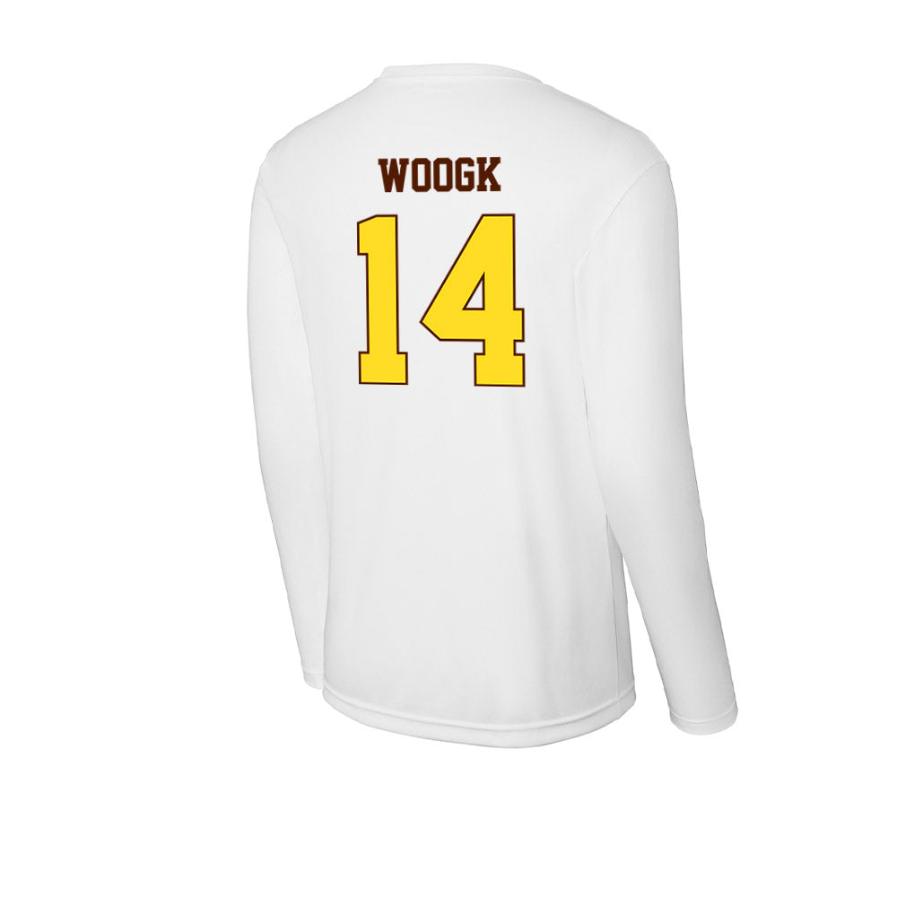 Western Michigan - NCAA Men's Ice Hockey : Colby Woogk - Activewear Long Sleeve T-Shirt-1