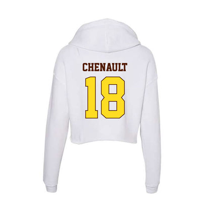 Western Michigan - NCAA Football : Aveion Chenault - Women's Crop Fleece Hoodie-1