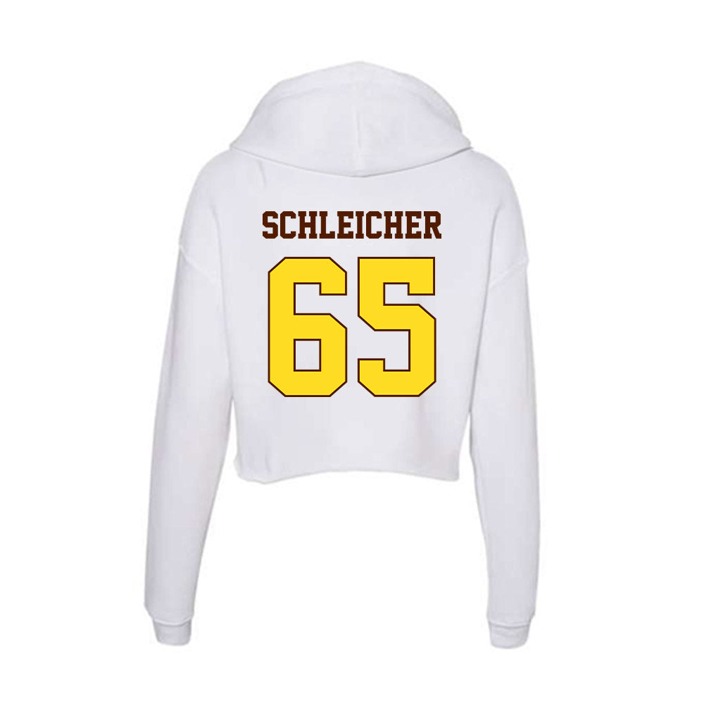 Western Michigan - NCAA Football : Jeremy Schleicher - Women's Crop Fleece Hoodie-1
