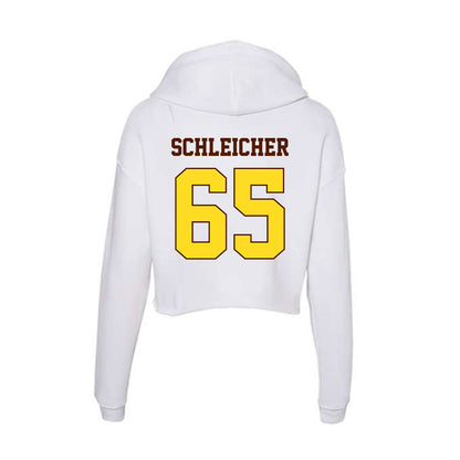 Western Michigan - NCAA Football : Jeremy Schleicher - Women's Crop Fleece Hoodie-1