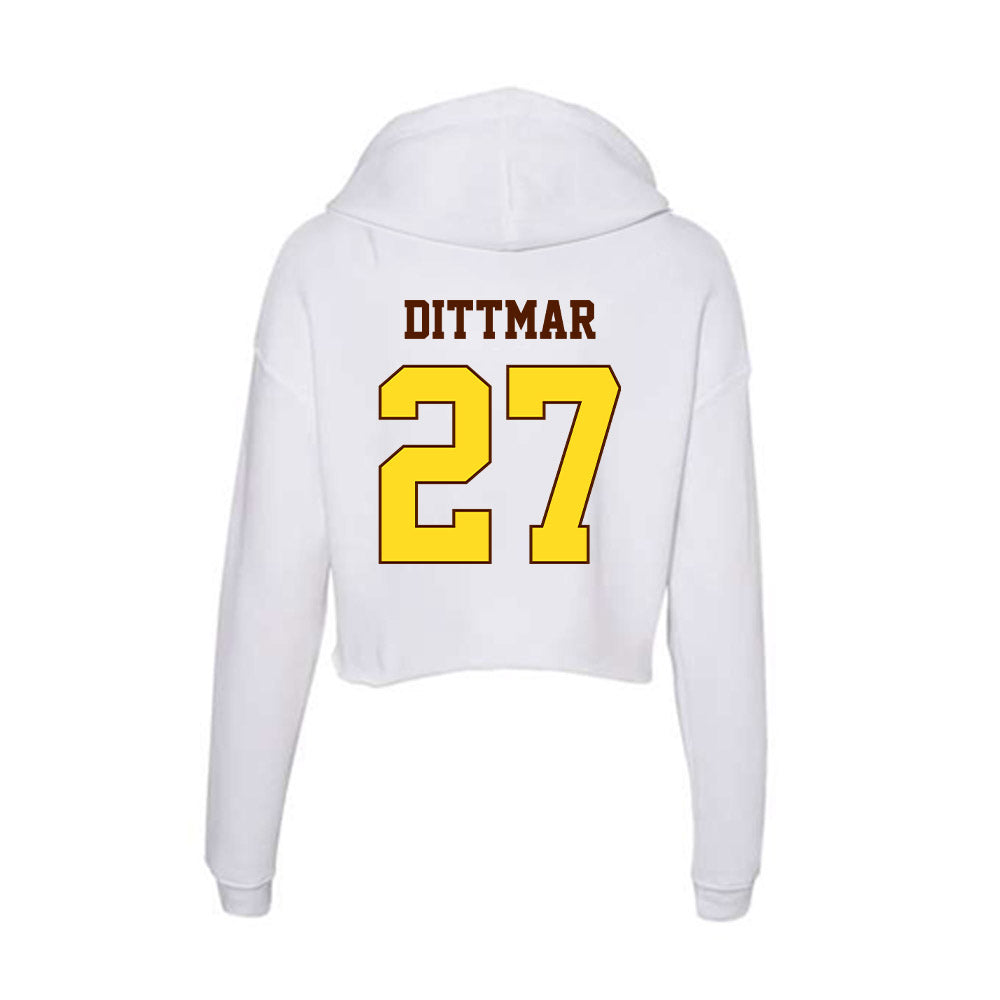 Western Michigan - NCAA Softball : Riley Dittmar - Women's Crop Fleece Hoodie-1