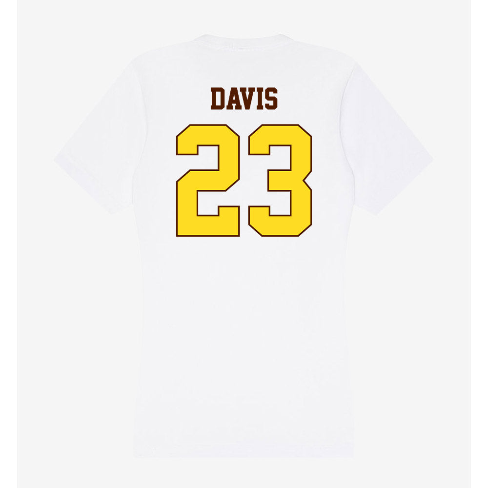 Western Michigan - NCAA Football : Jayden Davis - Women's V-Neck T-Shirt-1