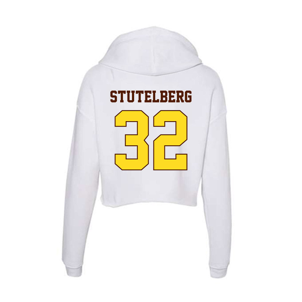 Western Michigan - NCAA Women's Basketball : Maggie Stutelberg - Women's Crop Fleece Hoodie-1