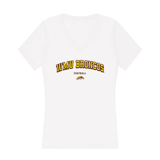 Western Michigan - NCAA Football : Devin Miles - Women's V-Neck T-Shirt-0