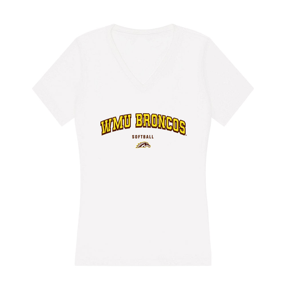 Western Michigan - NCAA Softball : Caitlin Tighe - Women's V-Neck T-Shirt-0