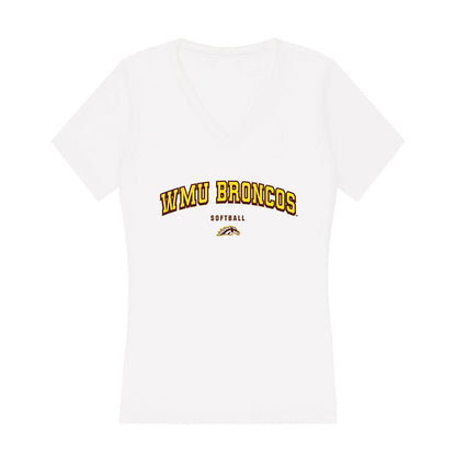 Western Michigan - NCAA Softball : Caitlin Tighe - Women's V-Neck T-Shirt-0