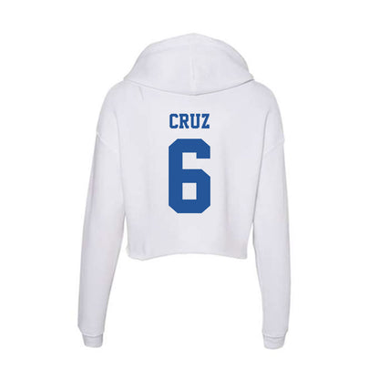 Hampton - NCAA Football : Antonio Cruz - Women's Crop Fleece Hoodie-1