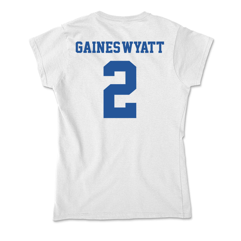 Hampton - NCAA Men's Basketball : Jalyke Gaines-Wyatt - Soft Style Women’s T-Shirt-1