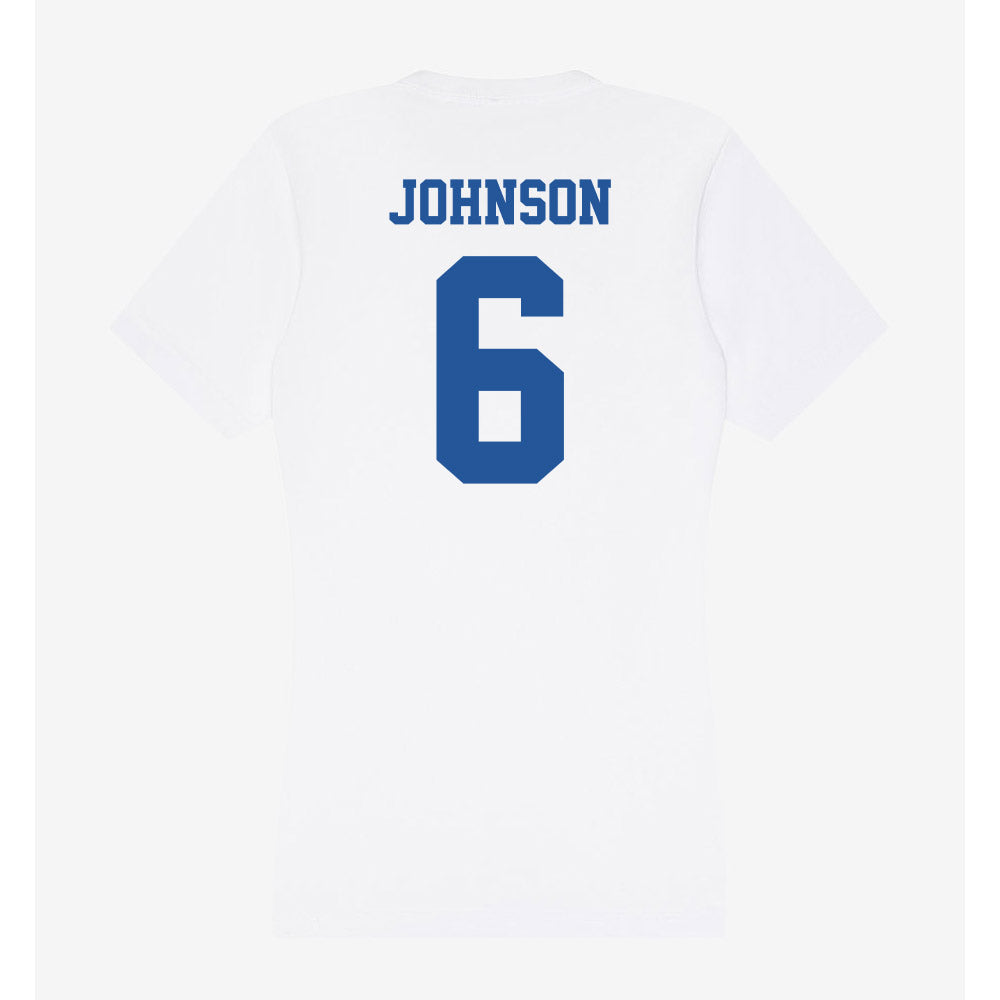 Hampton - NCAA Softball : Amani Johnson - Women's V-Neck T-Shirt-1
