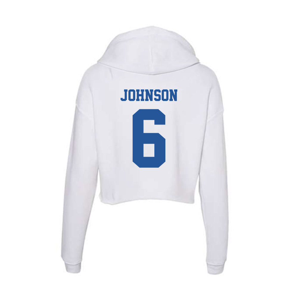 Hampton - NCAA Softball : Amani Johnson - Women's Crop Fleece Hoodie-1