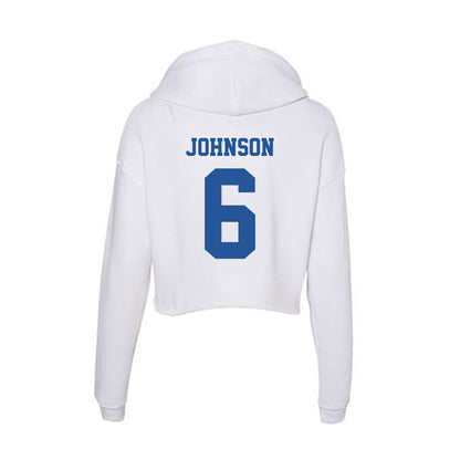 Hampton - NCAA Softball : Amani Johnson - Women's Crop Fleece Hoodie-1