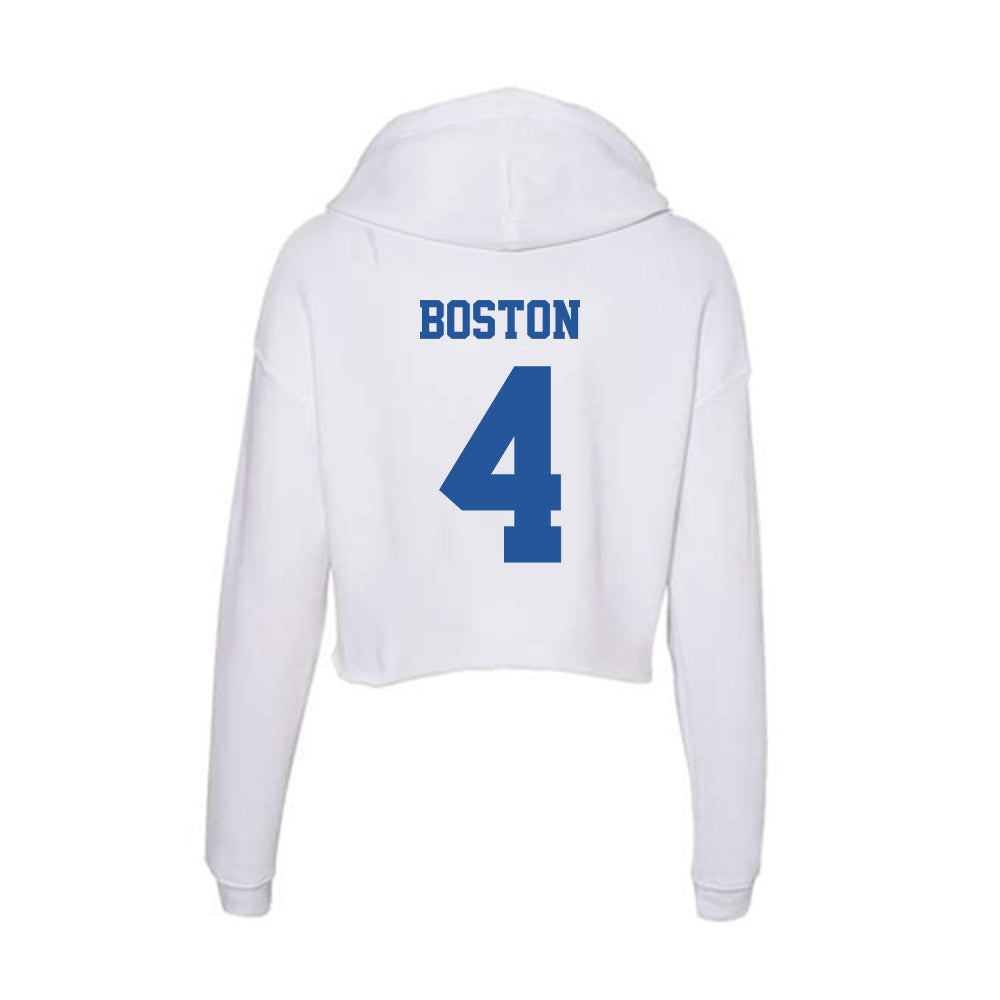Hampton - NCAA Women's Basketball : Arlisha Boston - Women's Crop Fleece Hoodie-1