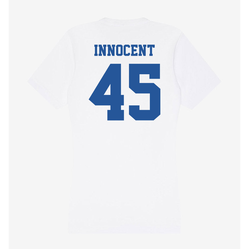 Hampton - NCAA Football : Mcowens Innocent - Women's V-Neck T-Shirt-1